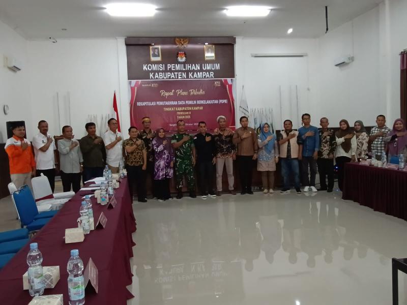 RPT Rekapitulasi DPB Triwulan IIi Tahun 2025 Lancar, Ini Penjelasan Ketua KPU Kampar